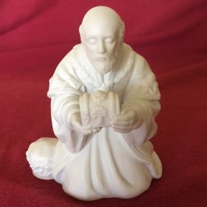 Avon Nativity Collectibles 'The Magi-Melchior' Bisque White Porcelain Figurine